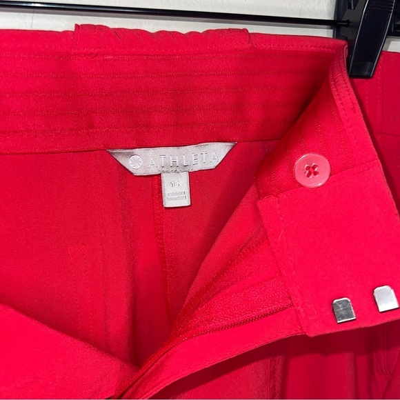 Athleta Tribeca Utility Crop Pants Hibiscus Red Size 16 - Picture 10 of 14